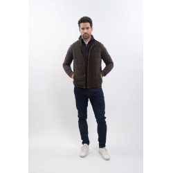 Gilet senza maniche Boston Harcour uomo Cacao Marrone