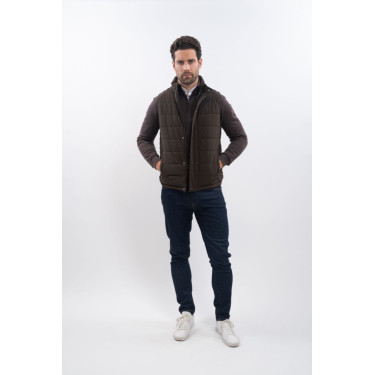 Gilet senza maniche Boston Harcour uomo Cacao Marrone