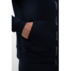 Felpa tecnica con zip Harcour Aron Marina Blu marino