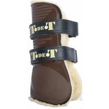 Ghette foderate in montone sintetico T de T Marrone scuro