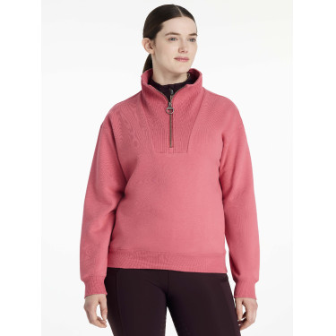 Maglione LeMieux con collo a quarto zip Keira donna Mirtillo rosso Rosa
