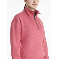 Maglione LeMieux con collo a quarto zip Keira donna Mirtillo rosso Rosa