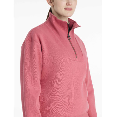 Maglione LeMieux con collo a quarto zip Keira donna Mirtillo rosso Rosa