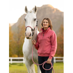 Maglione LeMieux con collo a quarto zip Keira donna Mirtillo rosso Rosa