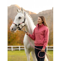 Maglione LeMieux con collo a quarto zip Keira donna Mirtillo rosso Rosa