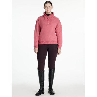 Maglione LeMieux con collo a quarto zip Keira donna Mirtillo rosso Rosa