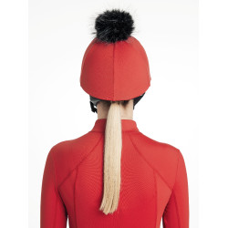 Cappello con pon pon LeMieux amovibile Classico Peperoncino Rosso Cappello con pon pon LeMieux amovibile Classico Peperoncino Rosso