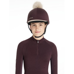 Cappello con pon pon LeMieux amovibile Classico Prugna Viola