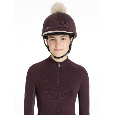 Cappello con pon pon LeMieux amovibile Classico Prugna Viola