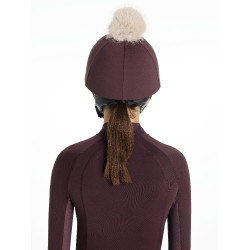 Cappello con pon pon LeMieux amovibile Classico Prugna Viola