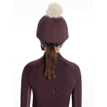 Cappello con pon pon LeMieux amovibile Classico Prugna Viola