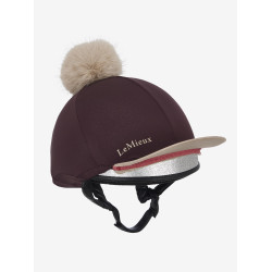 Cappello con pon pon LeMieux amovibile Classico Prugna Viola