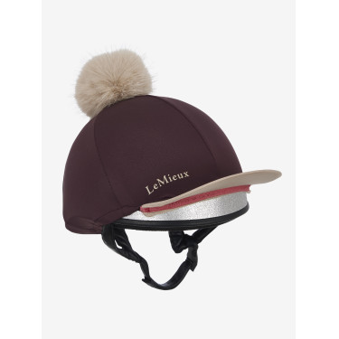 Cappello con pon pon LeMieux amovibile Classico Prugna Viola