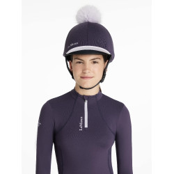 Cappello con pon pon LeMieux amovibile Classico Ginepro Viola