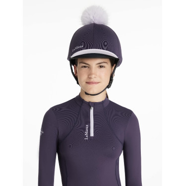 Cappello con pon pon LeMieux amovibile Classico Ginepro Viola