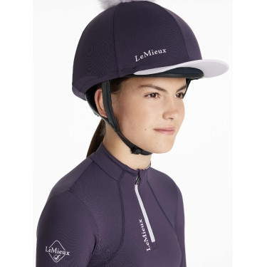 Cappello con pon pon LeMieux amovibile Classico Ginepro Viola