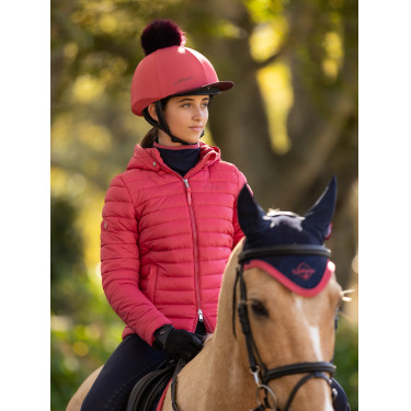 Cappello con pon pon LeMieux amovibile Classico Mirtillo rosso Rosa Cappello con pon pon LeMieux amovibile Classico Mirtillo rosso Rosa