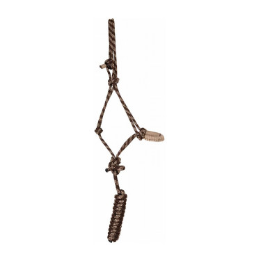 Capestro etologico comfort + lunghina T de T Marrone / beige mescolato
