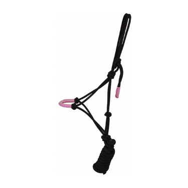 Capestro etologico comfort + lunghina T de T Nero / rosa