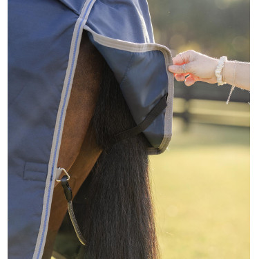 Coperta Horseware Rhino Turnout 0g Nero / grigio titanio / blu classico Coperta Horseware Rhino Turnout 0g Nero / grigio titanio / blu classico