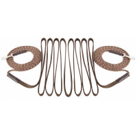 Redini lunghe T de T corda e cinghia Marrone scuro / beige