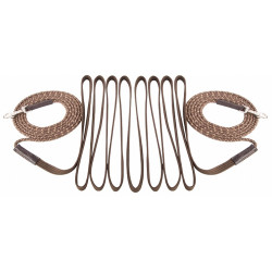 Redini lunghe T de T corda e cinghia Marrone scuro / beige