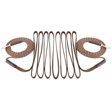 Redini lunghe T de T corda e cinghia Marrone scuro / beige