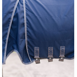Coperta da box Horseware Rambo Optimo 0g Marino / temporale / grigio argento Blu marino