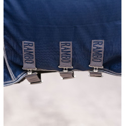 Coperta da box Horseware Rambo Optimo 0g Marino / temporale / grigio argento Blu marino