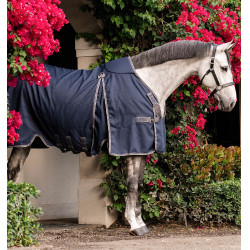 Coperta da box Horseware Rambo Optimo 0g Marino / temporale / grigio argento Blu marino