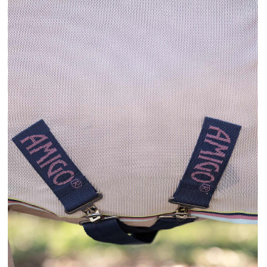 Coperta anti-mosche Horseware Amigo Bug Rug Petite 0g Argento / limone / marine / rosa / blu