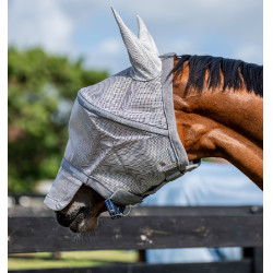 Maschera antimosche Horseware Rambo Plus Argento / grigio titanio / argento