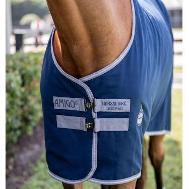 Camicia da box Horseware Amigo Delphinium 0g Marino / grigio titanio / argento Camicia da box Horseware Amigo Delphinium 0g Marino / grigio titanio / argento