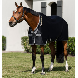 Maglia traspirante Horseware Rambo Airmax Cooler Disc Nero / temporale / grigio argento