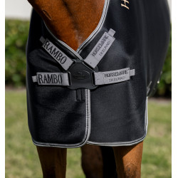 Maglia traspirante Horseware Rambo Airmax Cooler Disc Nero / temporale / grigio argento