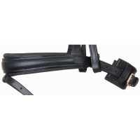 Bridon têtière anatomique Hopper T de T strass Noir / doré