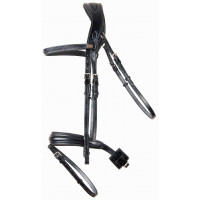 Bridon têtière anatomique Matisse T de T Marron / blanc Bridon têtière anatomique Matisse T de T Marron / blanc