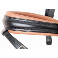 Bridon têtière anatomique Matisse T de T Marron / blanc Bridon têtière anatomique Matisse T de T Marron / blanc