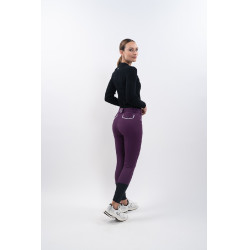 Pantaloni in pile da equitazione Harcour Jaipur Fico Viola