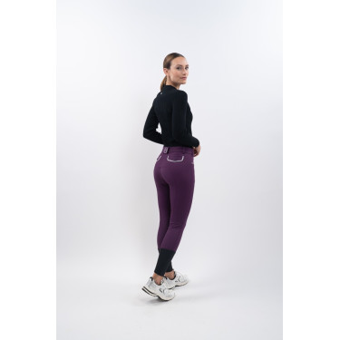 Pantaloni in pile da equitazione Harcour Jaipur Fico Viola