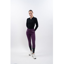 Pantaloni in pile da equitazione Harcour Jaipur Fico Viola