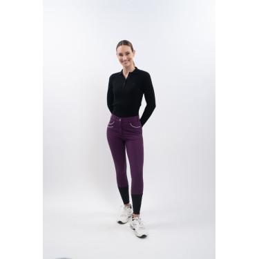 Pantaloni in pile da equitazione Harcour Jaipur Fico Viola