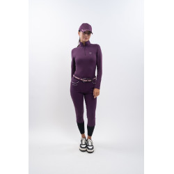 Pantaloni in pile da equitazione Harcour Jaipur Fico Viola