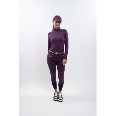 Pantaloni in pile da equitazione Harcour Jaipur Fico Viola