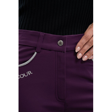 Pantaloni in pile da equitazione Harcour Jaipur Fico Viola