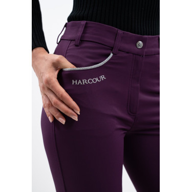 Pantaloni in pile da equitazione Harcour Jaipur Fico Viola
