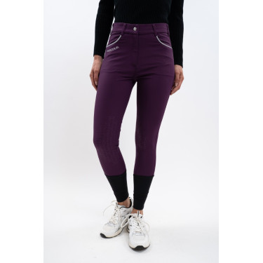 Pantaloni in pile da equitazione Harcour Jaipur Fico Viola