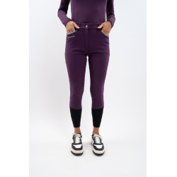 Pantaloni in pile da equitazione Harcour Jaipur Fico Viola
