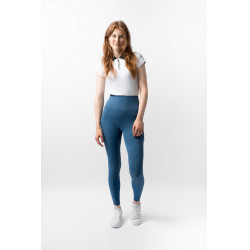 Leggings termici B Vertigo senza cuciture con grip integrale Leonora Titano marino Blu marino