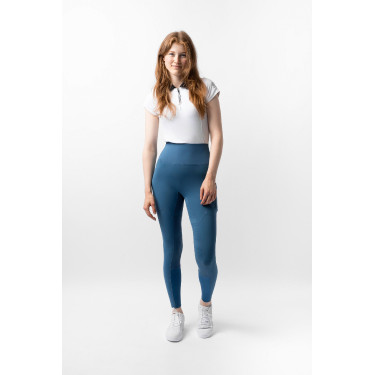 Leggings termici B Vertigo senza cuciture con grip integrale Leonora Titano marino Leggings termici B Vertigo senza cuciture con grip integrale Leonora Titano marino
